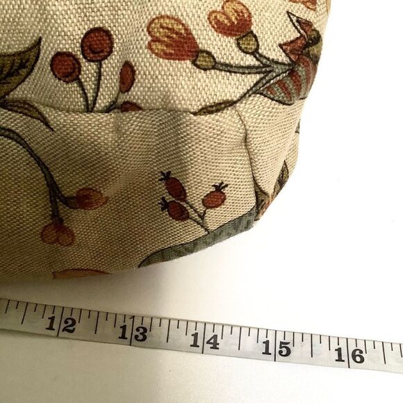 Handmade Fabric Bag Wooden Handle Euc - Picture 7 of 9
